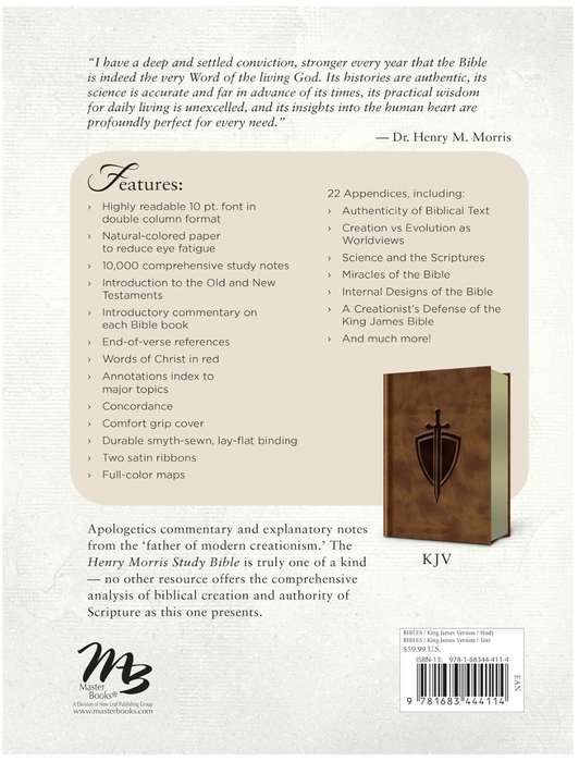 The KJV Henry Morris Study Bible (Defender's Edition)